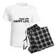 thumbnail image 4 of CafePress - Happy Wife, Happy Life Pajamas - Women's Short Sleeve Print T-Shirt and Pants Light Cotton Pajama Set, 4 of 7
