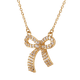 thumbnail image 2 of Collar para Mujer con Baño de Oro 14k LuckyLy, Cadena con Dije de Moño Coquette con Zirconia Cúbica, Modelo Linda dorado Unitalla, 2 of 6