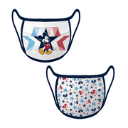 Disney Store Mickey Americana Cloth Face Mask 2 Pack Set Adult Size Large