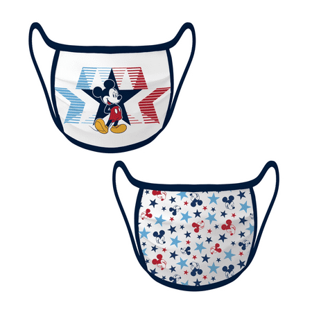 Disney Store Mickey Americana Cloth Face Mask 2 Pack Set Adult Size Large