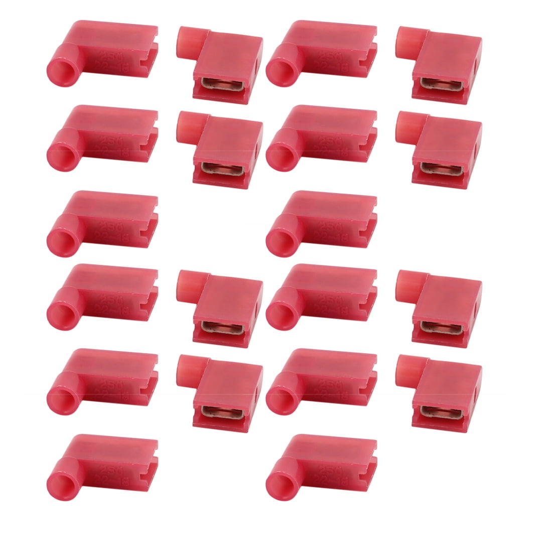 20Pcs Flag Crimp Terminals Female Nylon Fully Insulated Wire Connectors