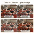 thumbnail image 7 of ODIKA 8'x10' Washable Area Rug Black Terracotta Geometric Leaf Design Modern Abstract Shapes with Motif for Living Room, Under Sectional, Family , Durable, Non-Slip, 7 of 7