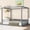 Grey Rubber Wood Full, variant on XIZE Full Size Rubberwood Canopy Floor Bed with Fence and Guardrails, Grey