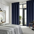 thumbnail image 2 of DWCN Blackout Curtains Room Darkening Thermal Insulated Bedroom Curtains Window Curtain Panels, 42 x 84 inches Long, Set of 2 Navy Rod Pocket Drapes, 2 of 5