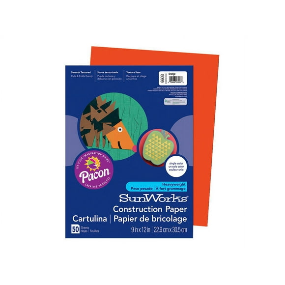 SunWorks - Paper - - 50 sheets - orange - ground wood