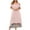Pink, variant on Ichuanyi Woman Dress Fashion Women Summer Casual Short Sleeve Off The Shoulder Solid Color Dress