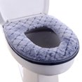thumbnail image 1 of Almohadillas para asiento de inodoro, almohadillas para asiento de inodoro de tela suave, más gruesas y cálidas, lavables, reutilizables, 1 of 7