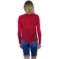 thumbnail image 3 of ToBeInStyle Women's L.S. Knit With Sheering Back Neck Detail - Burgundy - Medium, 3 of 6