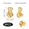 thumbnail image 6 of 3 Pairs Earring Lifters, Hypoallergenic Secure Earring Backs for Droopy Ears, Adjustable Earring Backs for Heavy Earring Heavy Earrin, 6 of 7