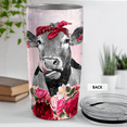 thumbnail image 2 of SANDJEST Cow Tumbler Buckle Up Buttercup Floral 20oz Tumblers with Lid Gift for Women Girl Daughter Sister Animal Lovers Christmas Birthday, 2 of 6