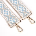 thumbnail image 4 of Ygjytge Correa Hombro 5 Cm Correas Monedero Anchas Piezas Bolso Étnico (blanco Azul Claro), 4 of 9