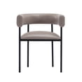 thumbnail image 6 of Onda Contemporary Vegan Leather Metal Dining Chair in Taupe, 6 of 12