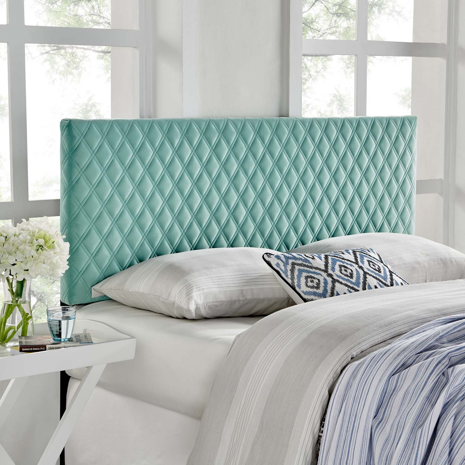 Modway Angela Full/Queen Performance Velvet Headboard, Green