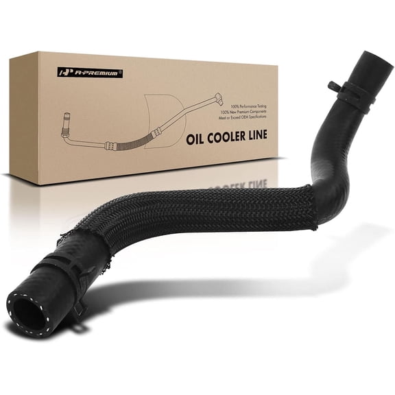 A-Premium Engine Oil Cooler Line Hose Assembly Compatible with Ford F-250 Super Duty F-350 Super Duty 2011-2019 6.7L