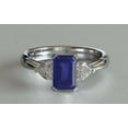 thumbnail image 2 of HeartsAndYou 2ct Natural Blue Sapphire & Diamond Ring Accent 100% REAL 14k SOLID White Gold, 2 of 9