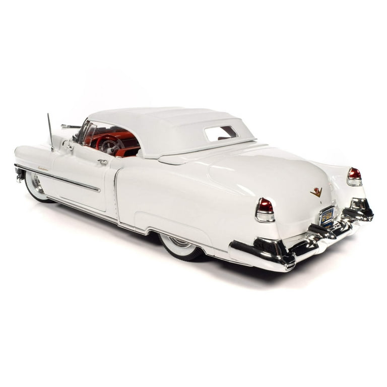 Auto World 1953 Cadillac Eldorado Soft Top Alpine White with Red