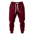 thumbnail image 7 of PNTUTB Men's Cuffed Joggers Elastic Waist Drawstring Trousers Solid Color Loose Casual Comfort Workout Sporty Pants with Pockets, 7 of 7