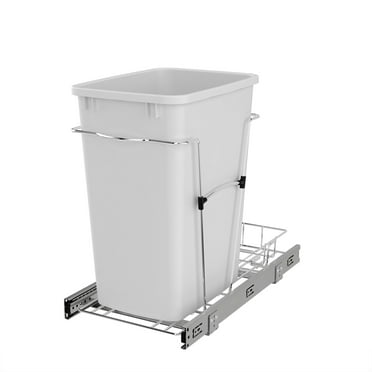 Rev-A-Shelf RV-12KD-11C S Single 35 Quart Pullout Kitchen Waste Container