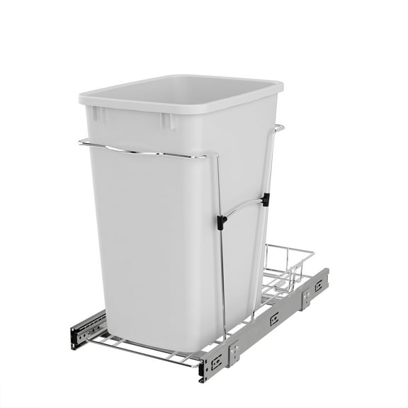 Rev-A-Shelf RV-12KD-11C S Single 35 Quart Pullout Kitchen Waste Container