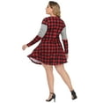 thumbnail image 4 of HDE Womens Plus Size Party Dress Ugly Christmas Sweater Long Sleeve Skater Dress Xmas Truck 1X, 4 of 6