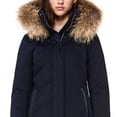 thumbnail image 2 of SOIA & KYO Womens Black Faux Fur Hood Parka Winter Jacket Coat S, 2 of 3