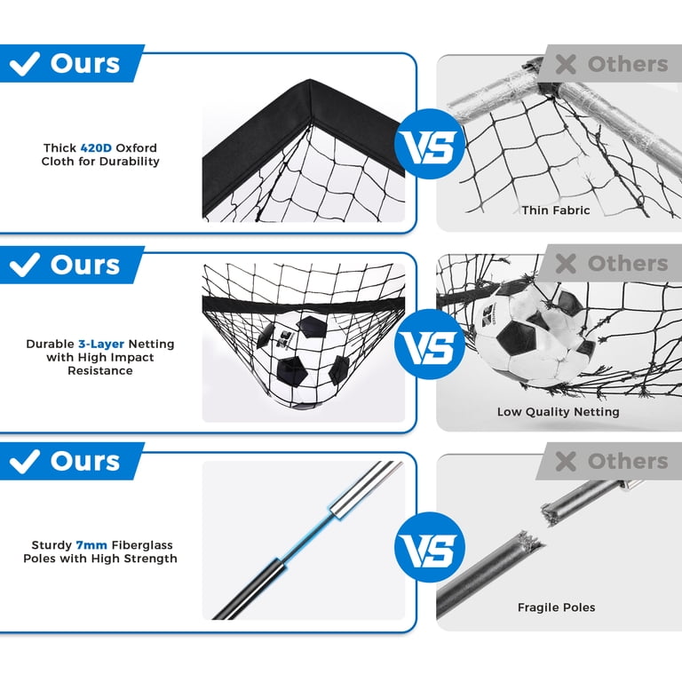 Vipuse 2 Pack Pop Up Soccer Goals with Ball photo 2