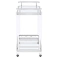 thumbnail image 3 of Jefferson 2-tier Glass Shelf Acrylic Bar Cart Chrome, 3 of 7