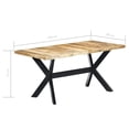 thumbnail image 4 of vidaXL Dining Table 160x80x75 cm Solid Rough Mango Wood, 4 of 5
