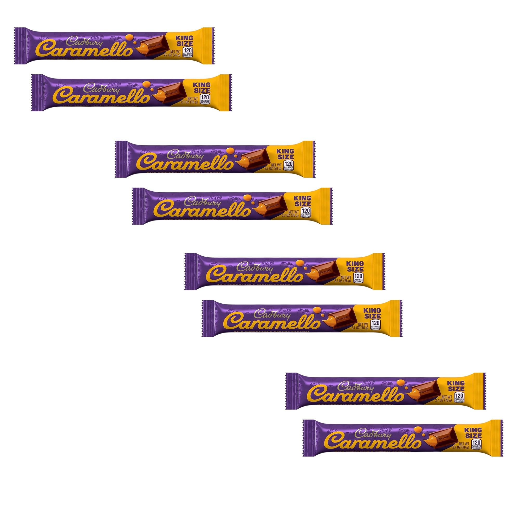 RADYAN 8 Pack Cadbury Caramello Milk Chocolate Caramel Candy Bars, 2.7 oz