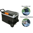 thumbnail image 3 of 50 Liter (53 Quart) Portable Freezer with Wheels Compressor Refrigerator Temperature Control, 3 Battery Protection Modes 12V/24V DC Car Fridge Cooler for Travel, Camping, Fishing, Outdoor, 3 of 6