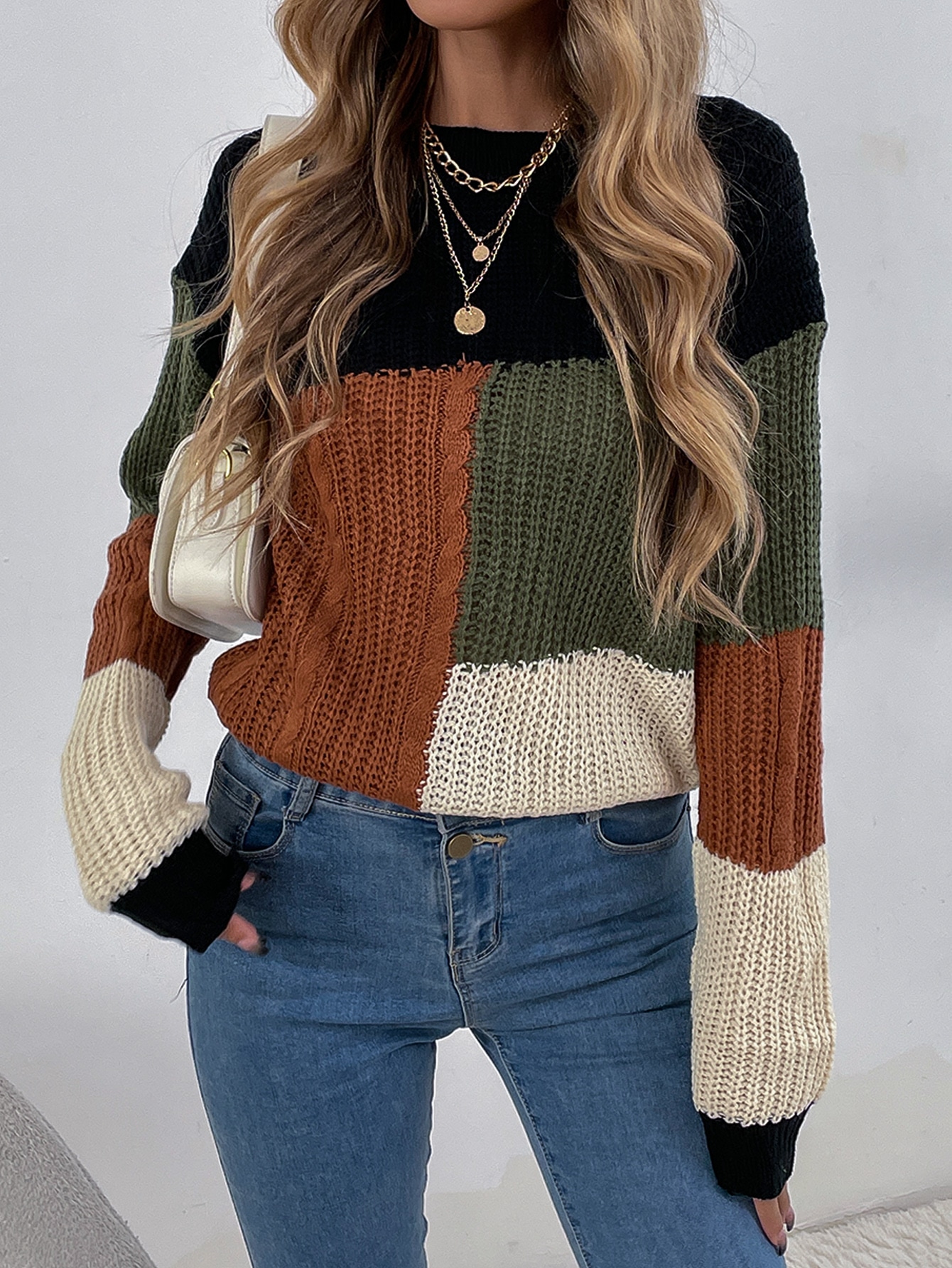 Women's Drop Shoulder Colorblock 