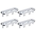 thumbnail image 1 of Unique Bargains 4Pack 47.6x13.5mm Sink Trim Overflow Cover Rings Oval Hole Insert in Caps Silver, 1 of 5