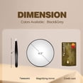 thumbnail image 2 of Asunby 30X Magnifying Mirror with 3 Suction Cups, 4.5 inches Magnified Makeup Mirror and Slant Tweezers, Black, 2 of 8