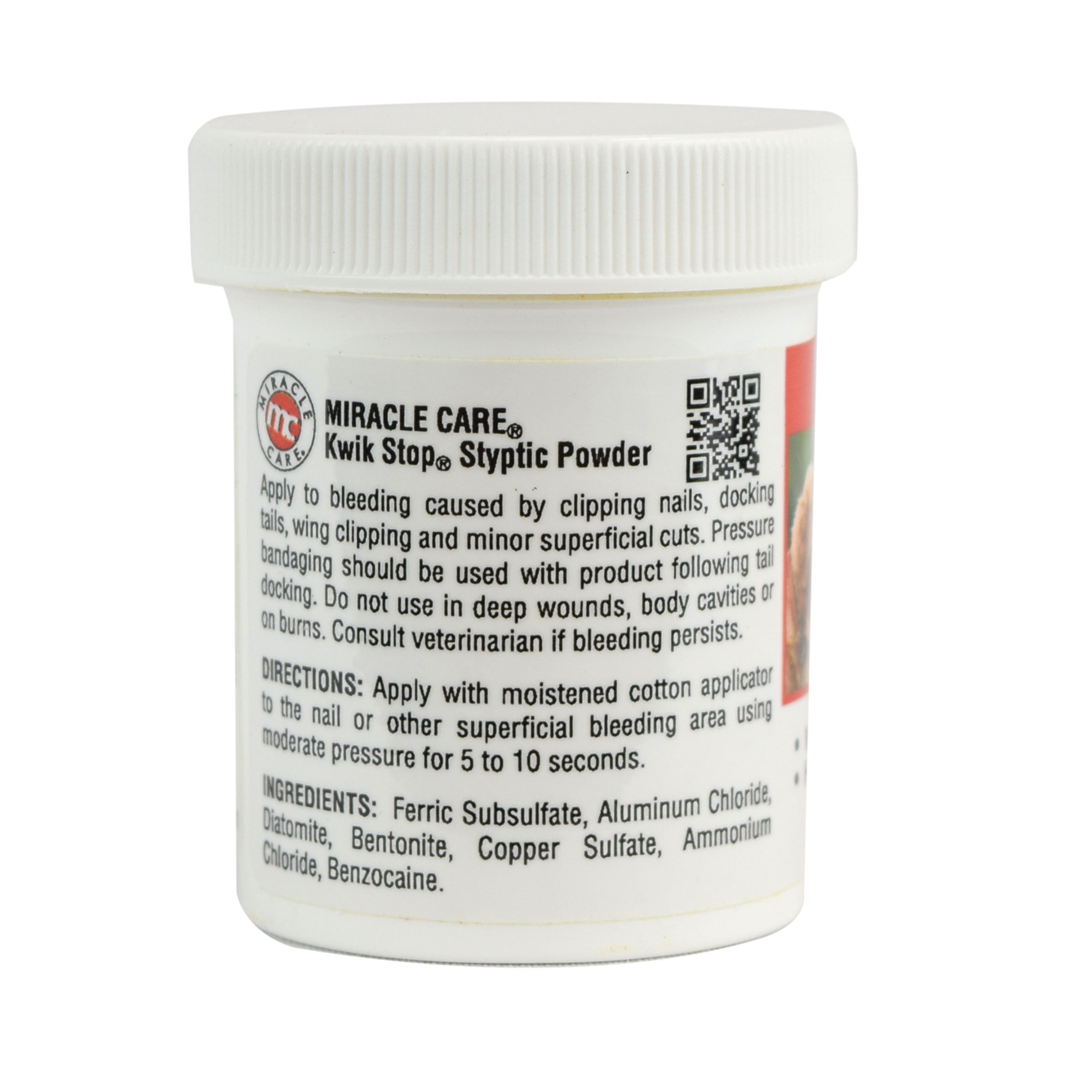 MiracleCare Kwik Stop Styptic Powder Half Oz – Avinet Research Supplies