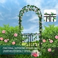 thumbnail image 2 of SCENDOR Heavy-Duty Arch with Gate, Iron Arbor Trellis Arbor Archway for Climbing Plants Roses Vines Support Rack, Outdoor Lawn Backyard Patio Wedding Party Ceremony Decoration, 2 of 7