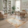 thumbnail image 2 of ODIKA 4'x6' Ultra-Soft Area Rug, Carpetas Traditional Vintage Botanical Blossoms Faded Flower None Washable, Bare feet friendly, Silk-Touch for Bedroom Home office, 2 of 7