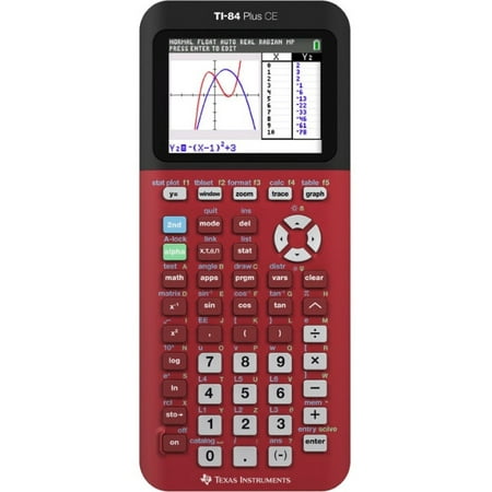 Texas Instruments TI-84 Plus CE Graphing Calculator, Radical Red