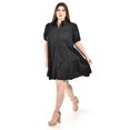thumbnail image 2 of Vestido de popelina Roman Fashion /Tallas Extras, 003 (Negro) negro 38, 2 of 5