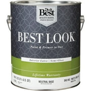1 PK, Best Look Latex Premium Paint & Primer In One Semi-Gloss Interior Wall Paint, Neutral Base, 1 Gal.