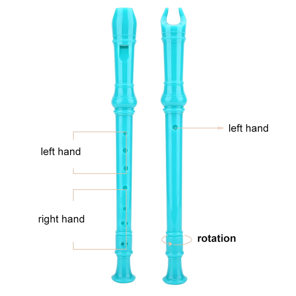 Carrying Bag Paititi Soprano Recorder 8-Hole With Cleaning Rod CreamyBlue Color Key of C 