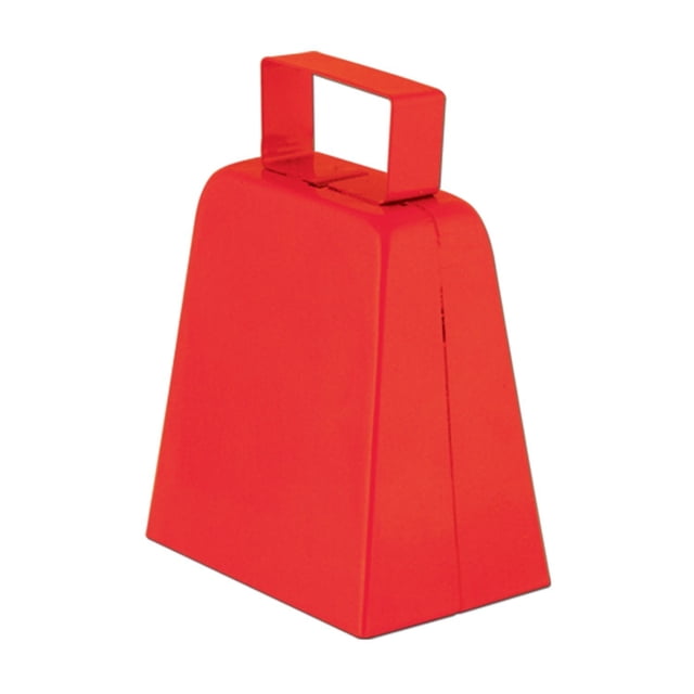 Cowbells Beistle, metal rojo, 4 pulgadas, paquete de 12