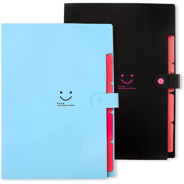 Carpetas de archivos expansibles bolsillos tamaño carta/A4 organizador de documentos de acordeón de papel para oficina escolar, paquete de 2 (verde, rosa) Zhivalor WRJM-696-1
