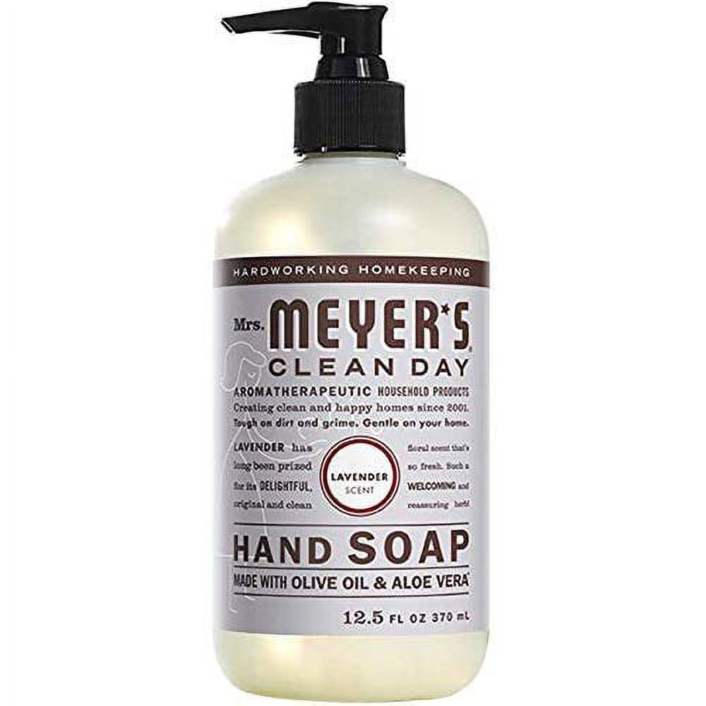 Mrs. Meyers Clean Day, 1 Pack Liquid Hand Soap 12.5 OZ, 1 Pack Hand Lotion 12 OZ, Lavender, 2-Packs - image 3 of 3