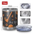 thumbnail image 3 of 12oz Tumblers Trick or Treat Halloween Pattern Vacuum Insulated Stainless Steel Travel Tumbler Cups Mug with Lid and Straw for Beer,Coffee,Beverages with Cleaning Brush for Cold & Hot Drinks, 3 of 5