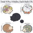 thumbnail image 2 of 4Pcs 4 Styles Hedgehog with Flower Enamel Pins Alloy Brooches for Backpack Clothes Mixed Color 28x31mm Multi-color, 2 of 3