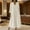 *White, variant on ClodeEU Women's Summer Linen Blend 3/4 Sleeve Dress ,Casual Loose Fit Midi Dress White,Womens Plus L