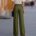 thumbnail image 4 of Women's High Waisted Wide Leg Dress Work Pants | Business Casual Office Trousers, Elastic Waist Pleated Dressy Flowy Palazzo Slacks, Fall Summer Teacher Interview Outfits, M, 4 of 4