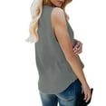 thumbnail image 4 of Womens Draped Wrap Tank Tops V Neck Sleeveless Sexy Cami Tunic Tops Summer Tanks Top and Blouse for Women, 4 of 5