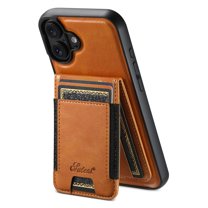 ELEHOLD Case for iPhone 16 Plus,2 in 1 Detachable Magnetic Leather Wallet Case with Card Holder Kickstand,Khaki