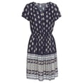 thumbnail image 4 of LASCANA Women's V-Neck Patterned Dress Contrast Trim, 4 of 5